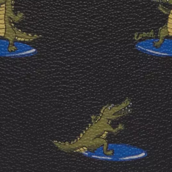Coach CJ745 Passport Case with Surfing Crocodile Print - Picture 3 of 4